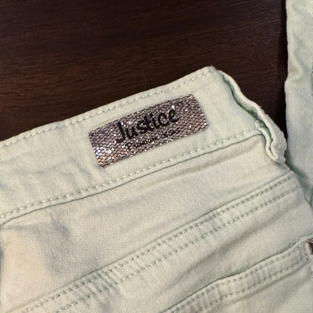 Justice Kids Mint Green Jeggings